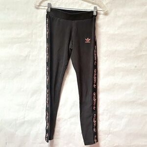 Adidas Athletic Women Pink Black Activewear Yoga Sweatpants Joggers Pants XS